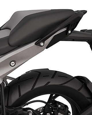 The rear with passenger seat and grab handles of the R 1300 GS from BMW Motorrad