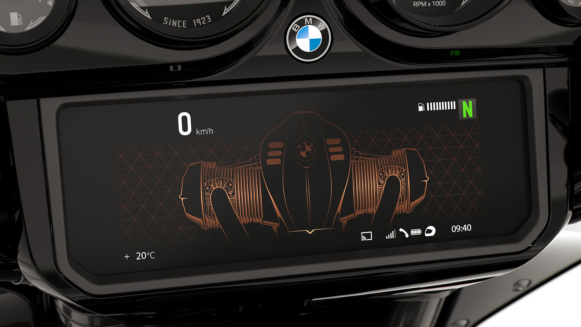 TFT display of the R 18 B.