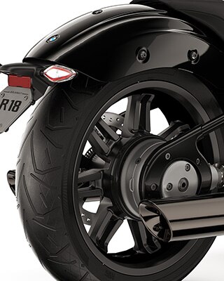 The 18” rear wheel