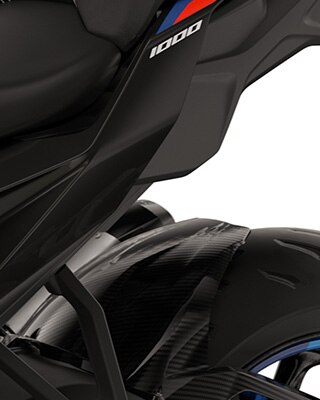 The carbon parts of the M Competition package of the M 1000 XR from BMW Motorrad