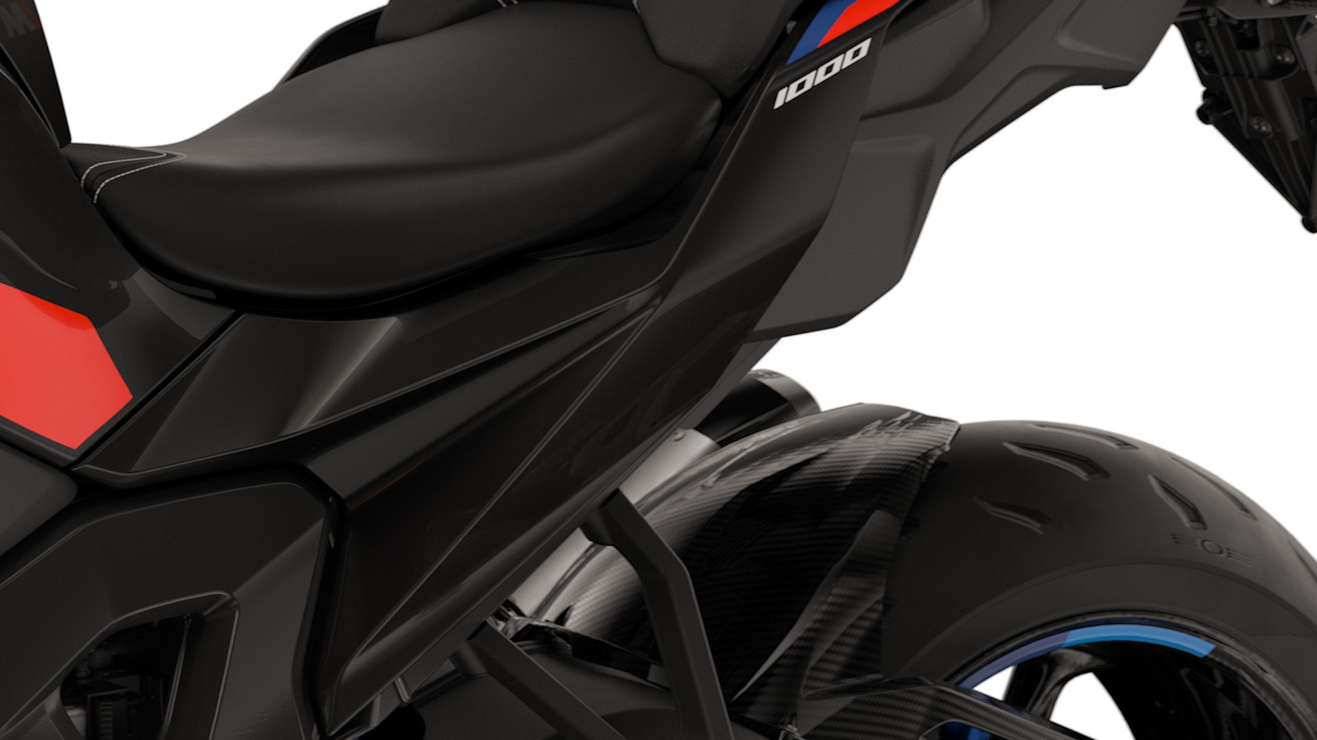 The carbon parts of the M Competition package of the M 1000 XR from BMW Motorrad