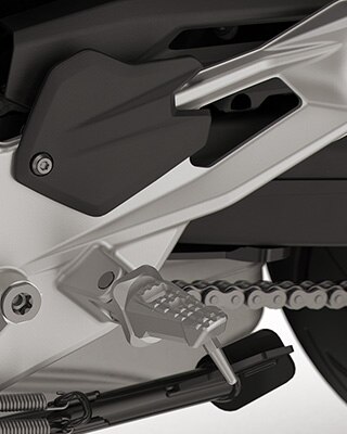 The footrests of the F 900 R from BMW Motorrad