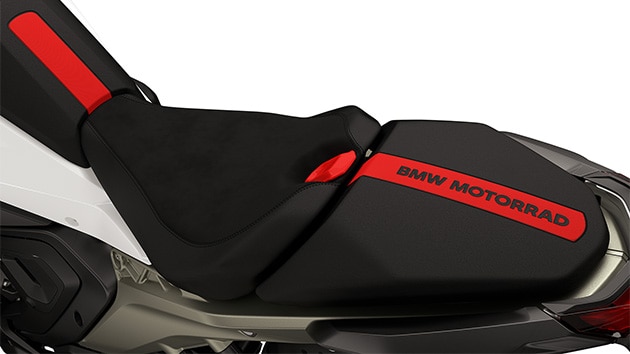 The painted seat insert of the R 1300 RS from BMW Motorrad